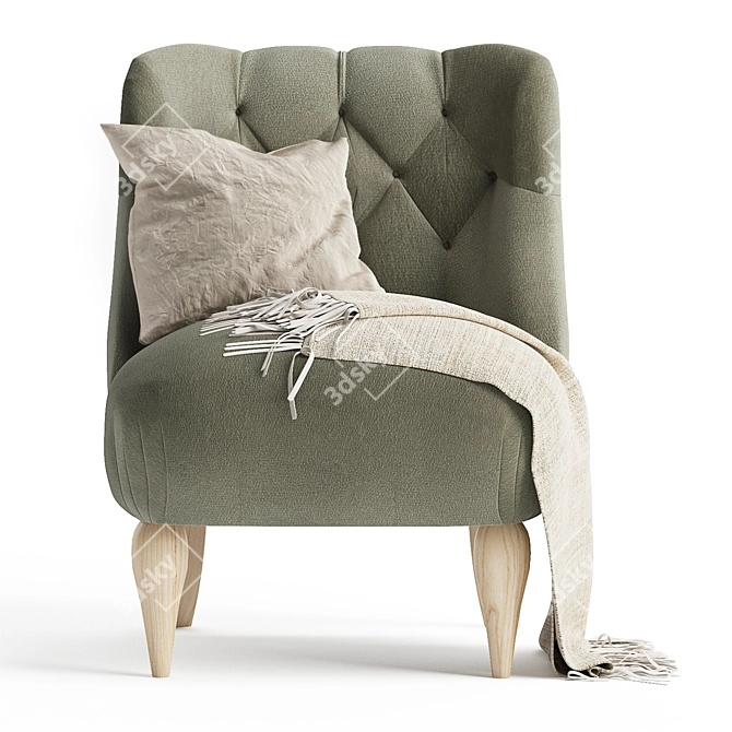 Modern Sprout Chair: Sleek and Comfortable 3D model image 2