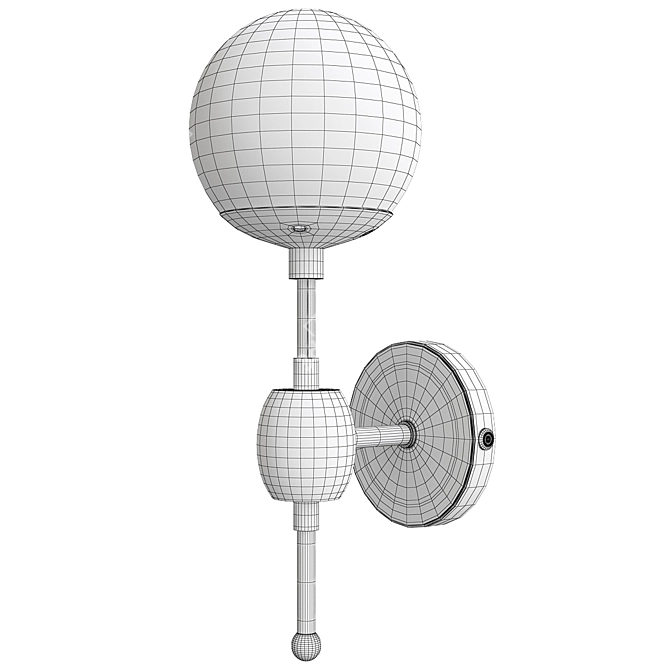 Elegant Lussole LSP Wall Sconce 3D model image 2