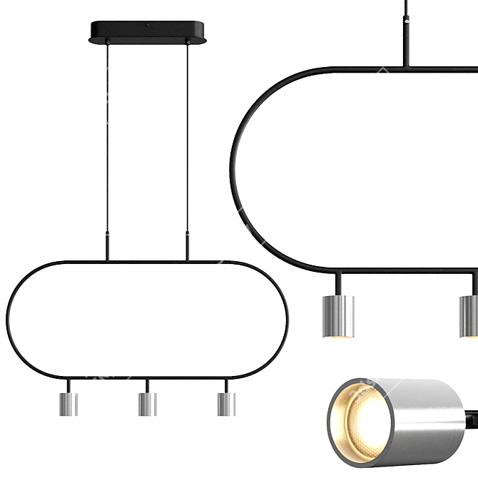 HANNIKEN Combo LED - Sleek Lighting Solution 3D model image 1