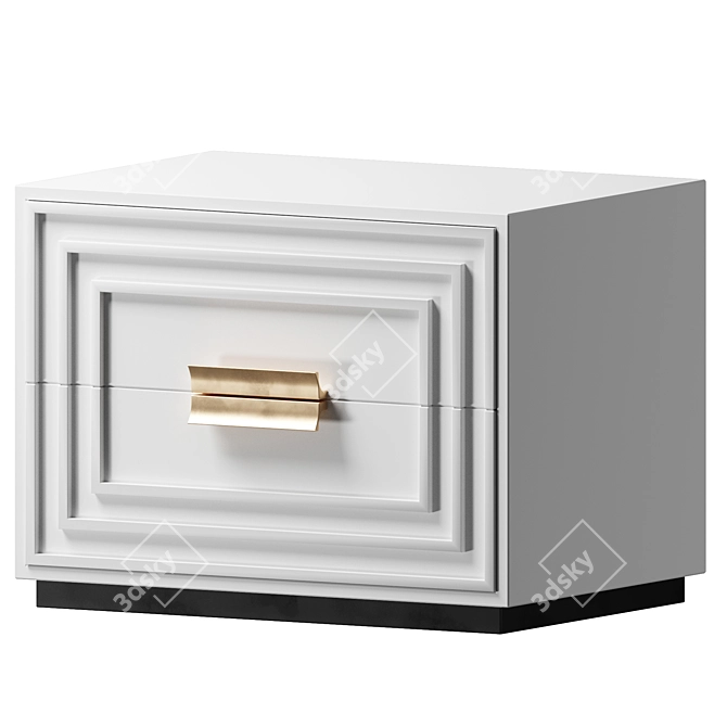 Diamond Bedside Table: Stylish and Functional 3D model image 1