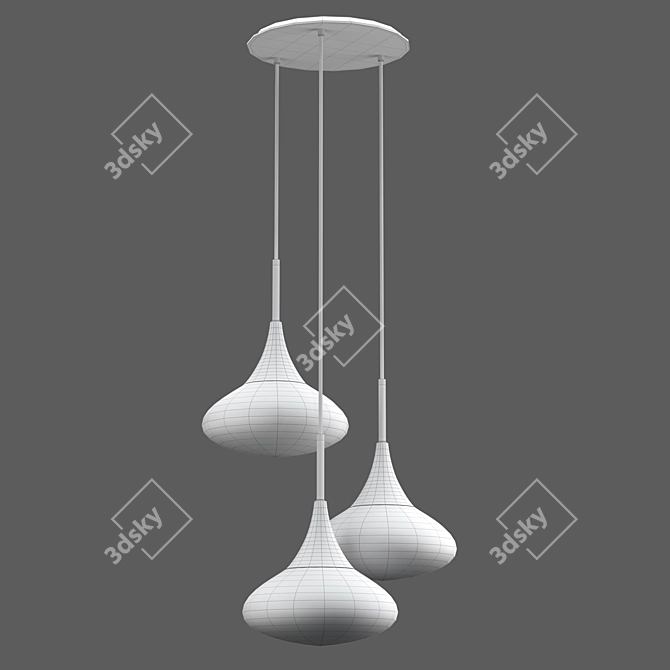 Elegant Duco S Chandelier - 1600mm 3D model image 3