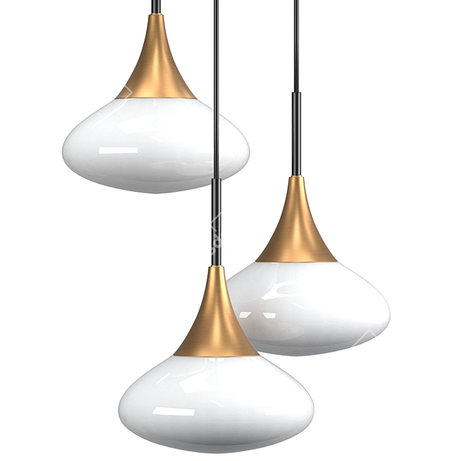 Elegant Duco S Chandelier - 1600mm 3D model image 5