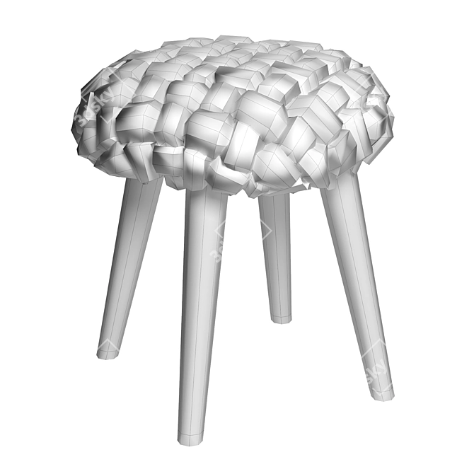 Yellow Round Stool by Atmosphera 3D model image 2