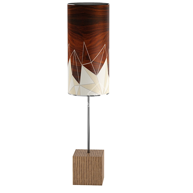 Modern Wood Table Lamp - JefDesigns 3D model image 4