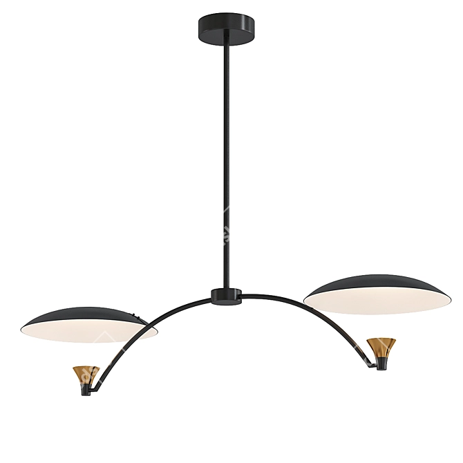 Elegant Caswell Island Chandelier 3D model image 1