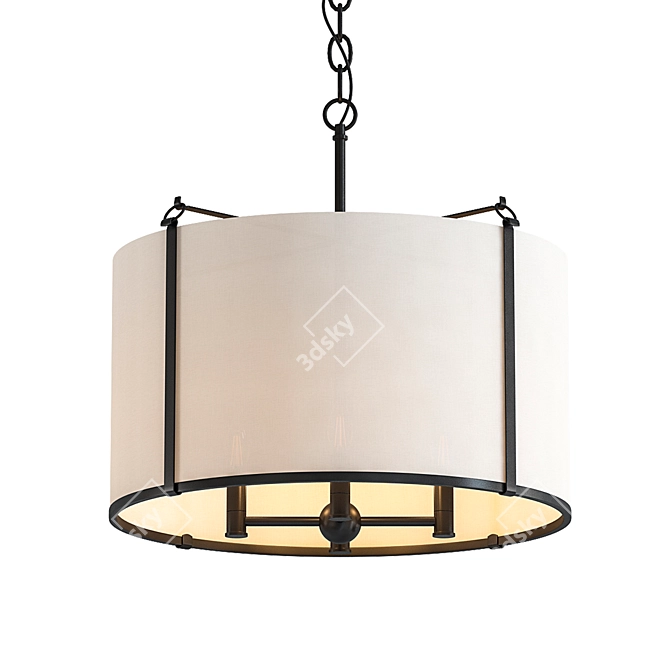 Modern Loft Shade Chandelier 3D model image 1