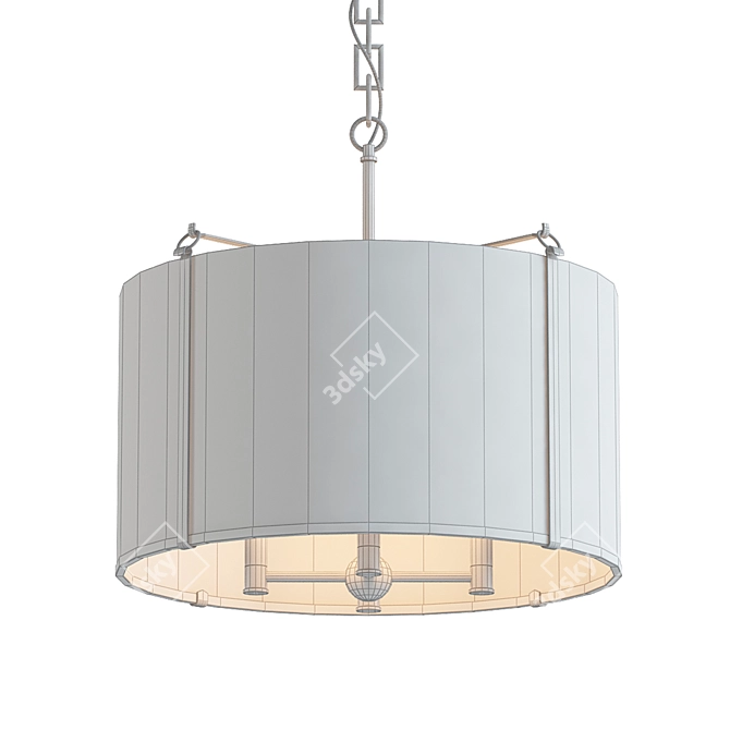 Modern Loft Shade Chandelier 3D model image 2