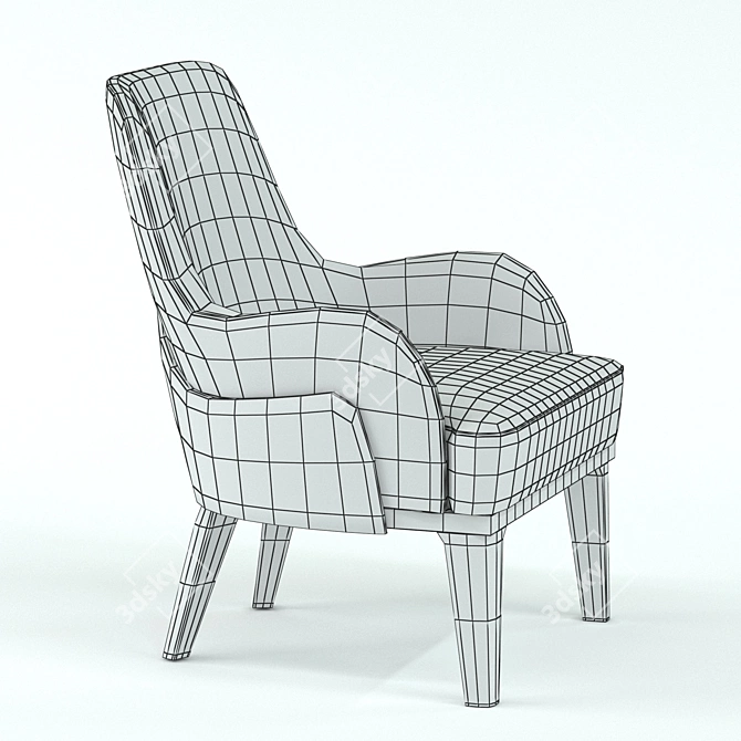 Elegant Gill Armchair 3D model image 4