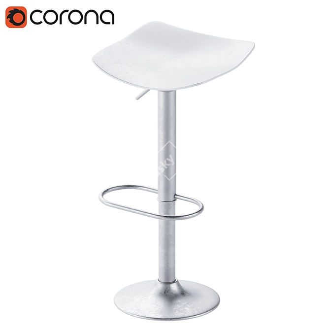 Sleek Torup Bar Stool 3D model image 1