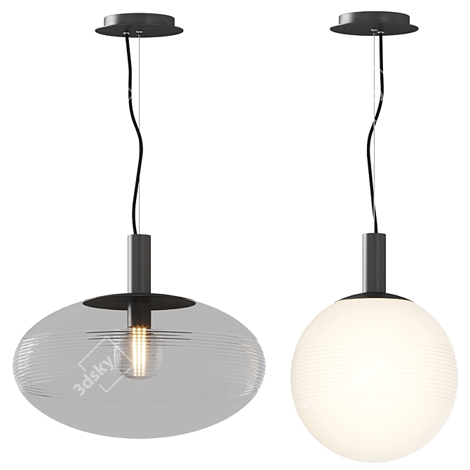 Elegant Pearl Pendant Collection 3D model image 1