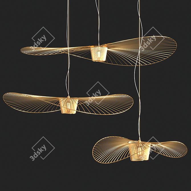 Versatile Vertigo Pendant Lights 3D model image 1