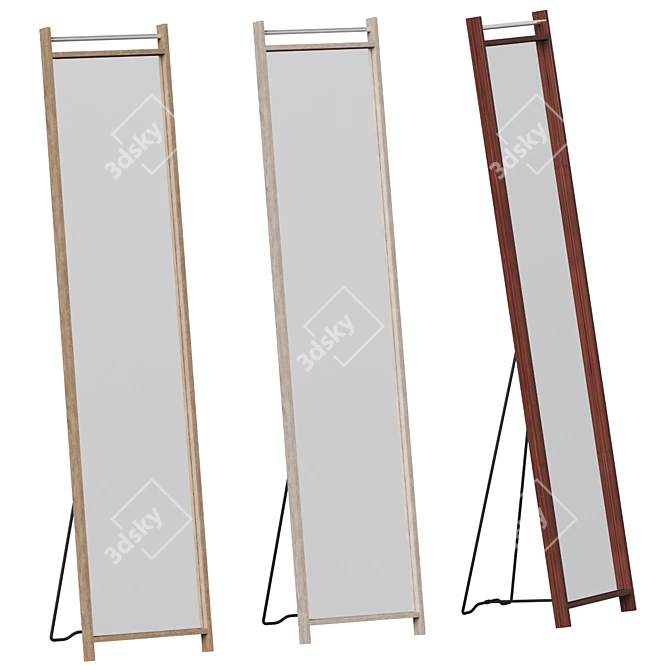 Product Title: Abigail Floor Mirror: Compact, Classic, Contemporary Design 3D model image 1