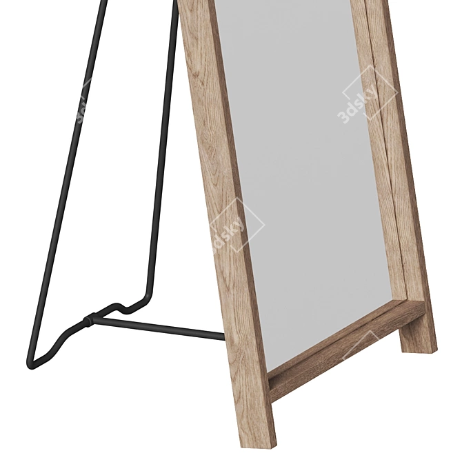 Product Title: Abigail Floor Mirror: Compact, Classic, Contemporary Design 3D model image 2