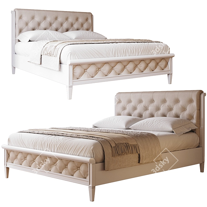 Elegant Buczyński Caprice Bed 3D model image 1