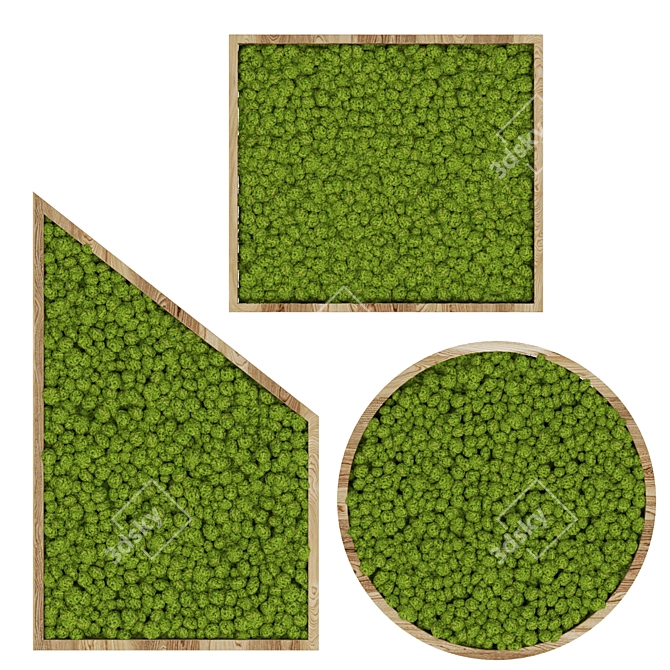 Nature's Harmony: Mossy Phyto Fitowall 3D model image 3