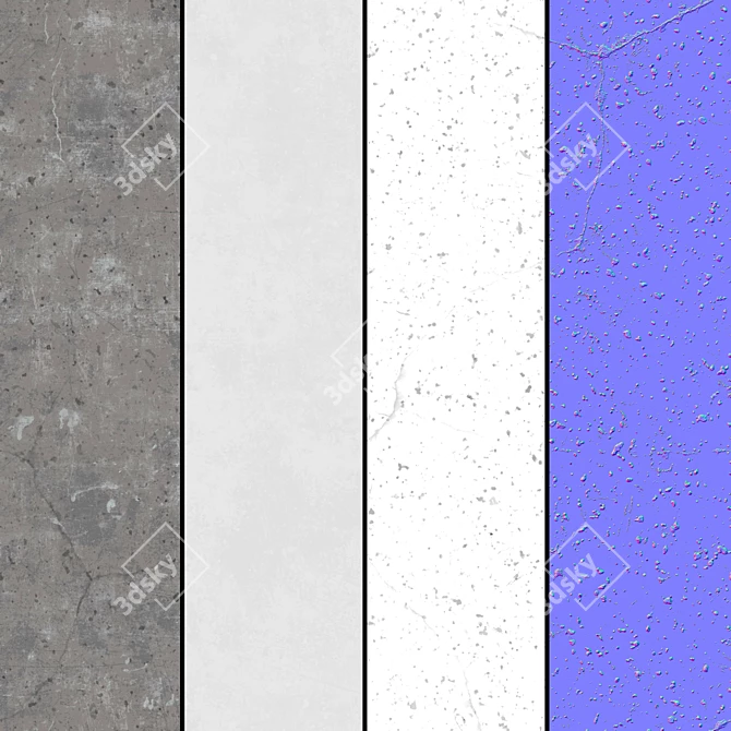 Pervious Concrete 03: Seamless 4K Texture 3D model image 6
