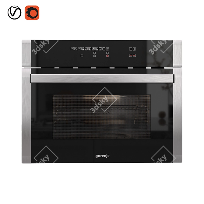 Gorenje 60cm Microwave: Compact & Powerful 3D model image 1