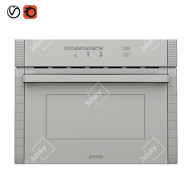 Gorenje 60cm Microwave: Compact & Powerful 3D model image 3