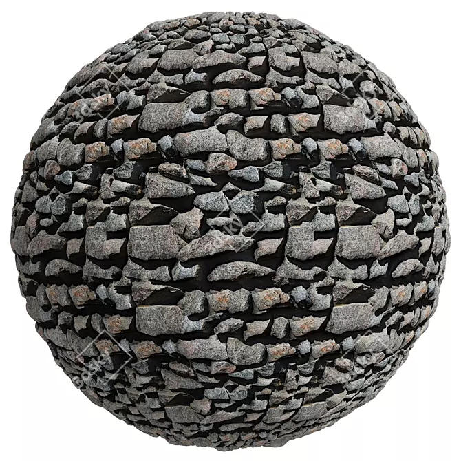 Seamless Stone Covering | 3MAT | PBR 3D model image 4