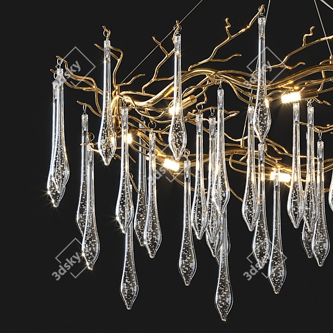 Elegant Crystal Chandelier 3D model image 2
