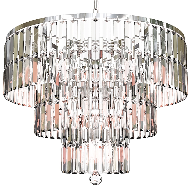 Glamorous 1920s Odeon Chandelier 3D model image 2