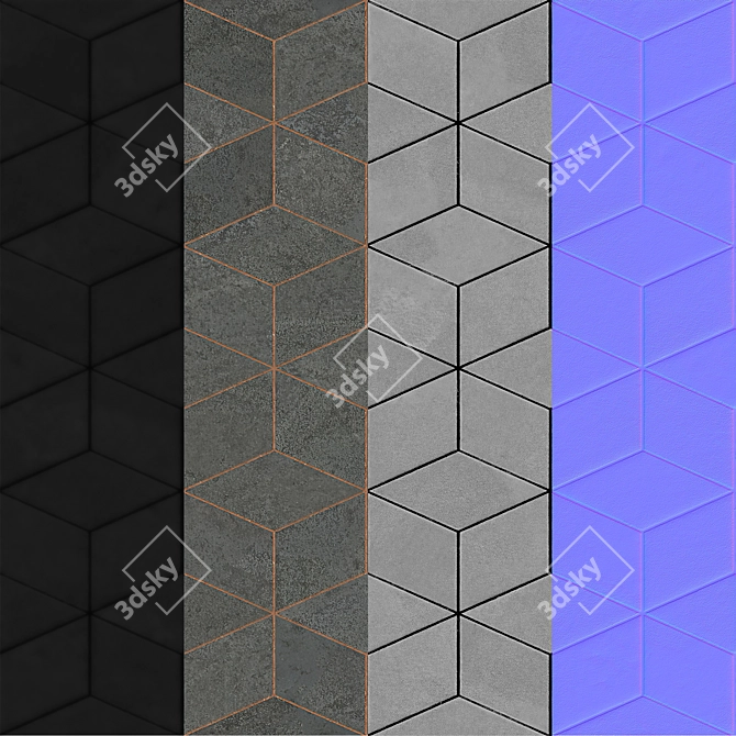 HexaGlow: High-Resolution 3D Hexagon Tiles 3D model image 4