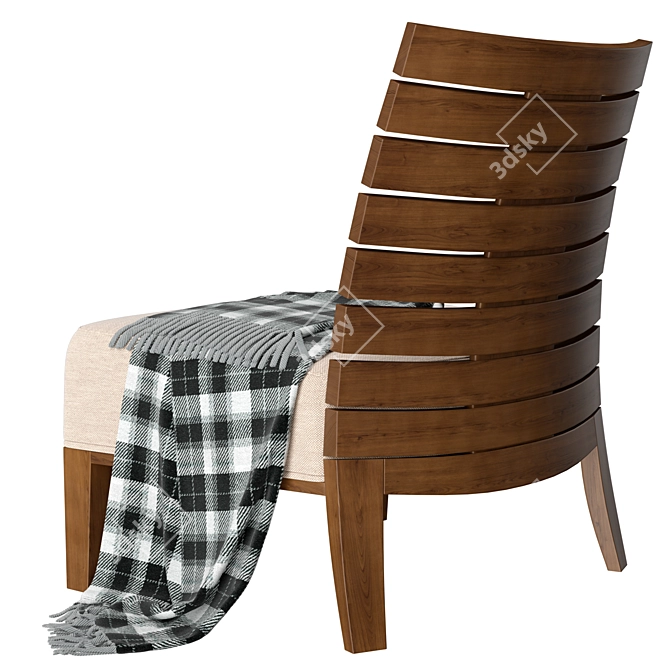 Modern Charm Lounge Chair 3D model image 3