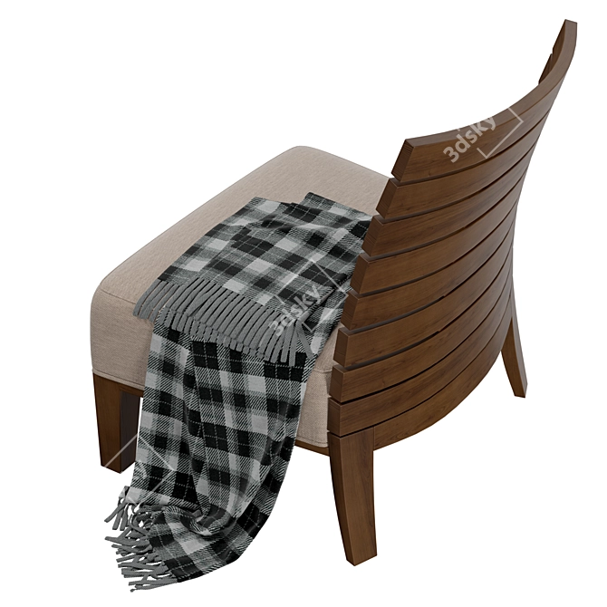 Modern Charm Lounge Chair 3D model image 6