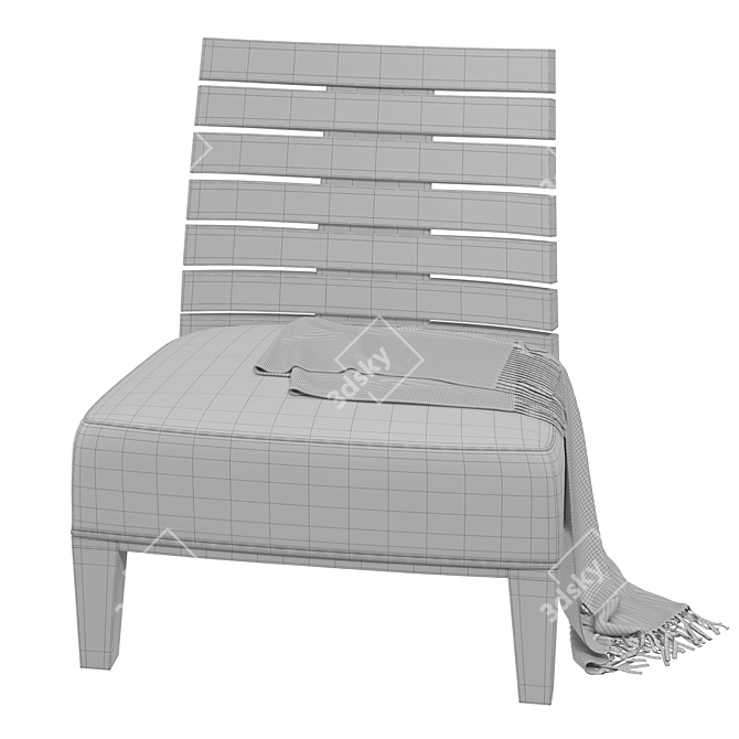 Modern Charm Lounge Chair 3D model image 7