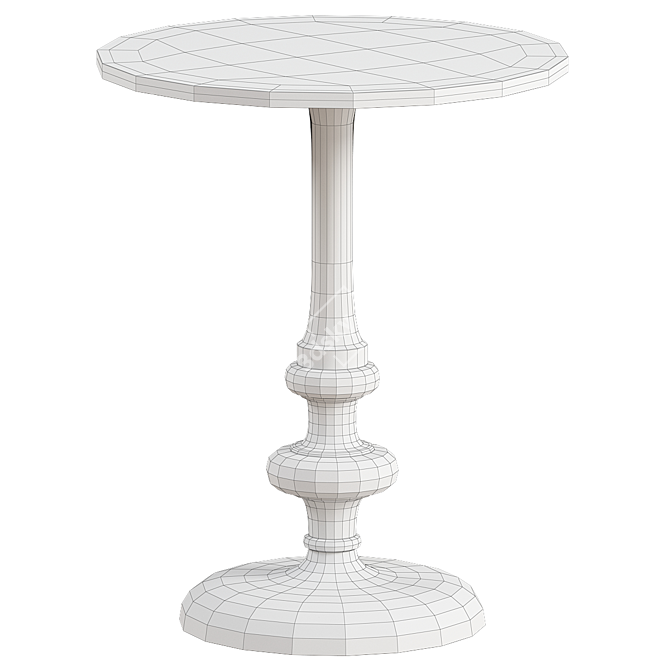 Modern Minimalist 3D Bijzettafel 3D model image 2