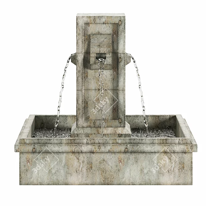 Palisades Garden Fountain: Elegant and Serene 3D model image 2