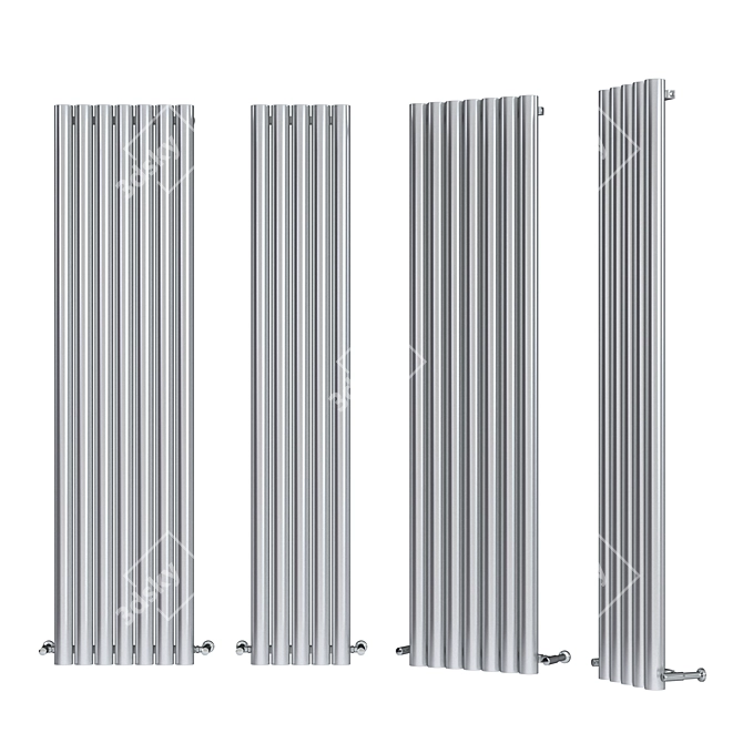 Sleek Steel Heating Radiator 3D model image 3