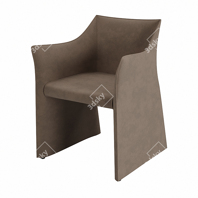 Sartorial Leather Cap Chair 3D model image 1