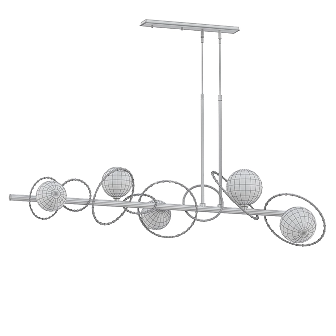 Elegant Linear Pendant: Olympus 3D model image 2