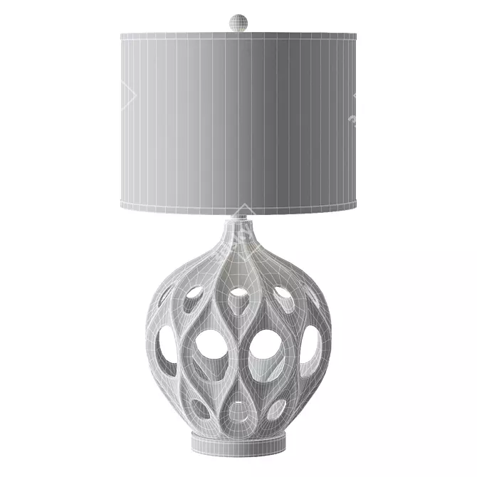 Sleek Regina Ceramic Table Lamp 3D model image 2