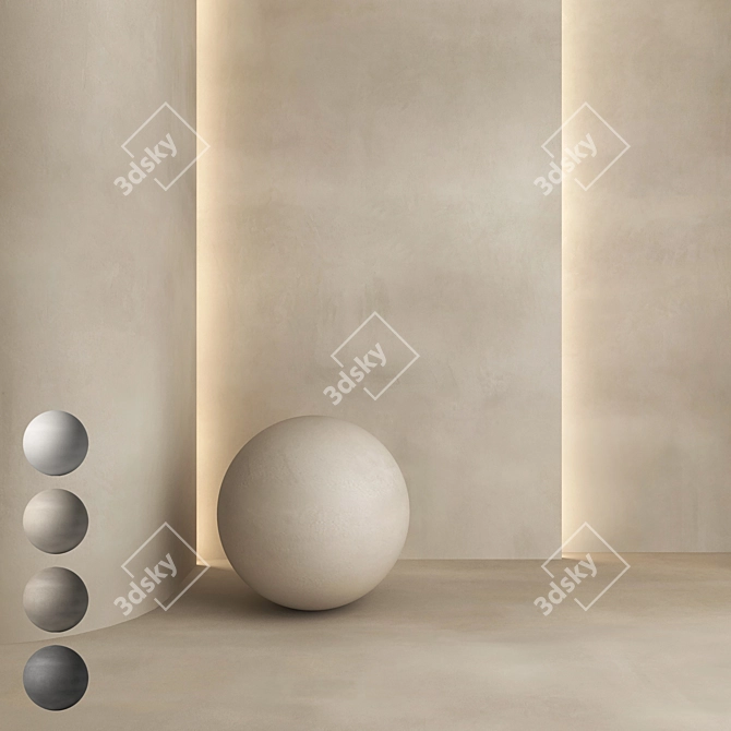 High-Quality Decorative Plaster Kit 3D model image 1