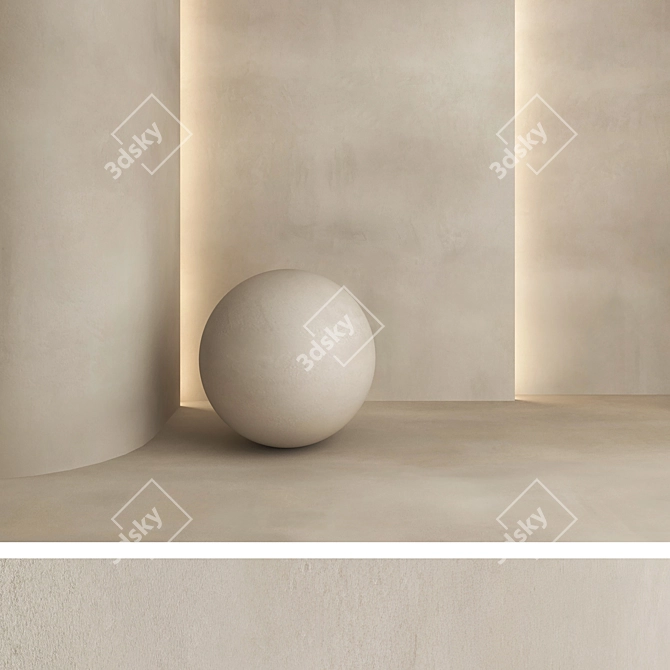 High-Quality Decorative Plaster Kit 3D model image 6