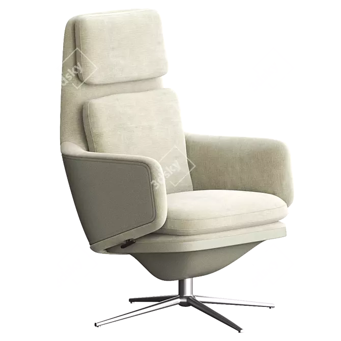 GRAND RELAX Fabric Armchair: Ultimate Comfort and Style 3D model image 1