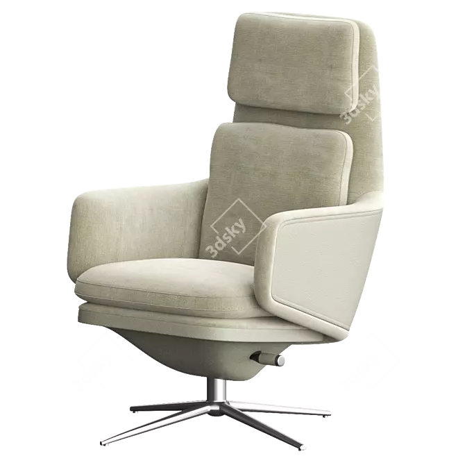 GRAND RELAX Fabric Armchair: Ultimate Comfort and Style 3D model image 4