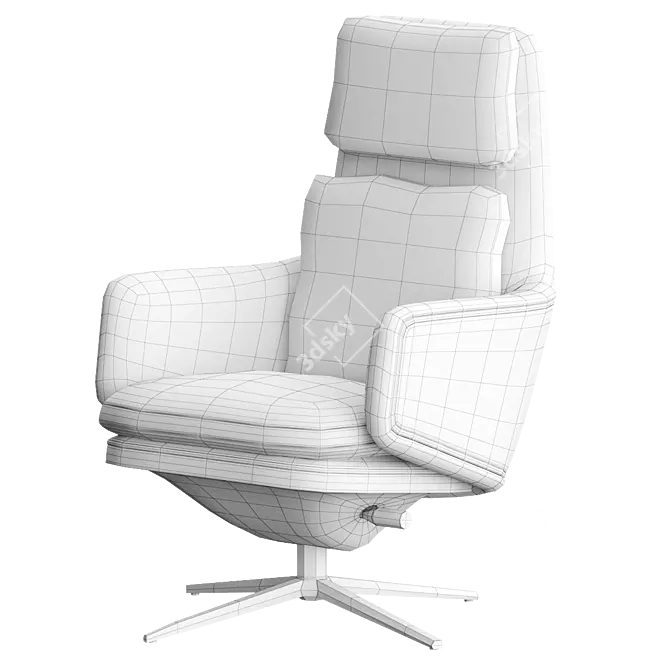 GRAND RELAX Fabric Armchair: Ultimate Comfort and Style 3D model image 5