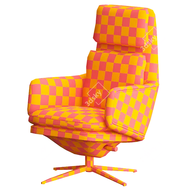 GRAND RELAX Fabric Armchair: Ultimate Comfort and Style 3D model image 6