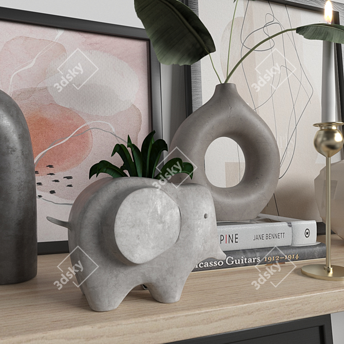 Elegant Decoration Set 3D model image 1