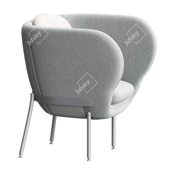 Sleek ARMADA Armchair: 2017 Design 3D model image 2