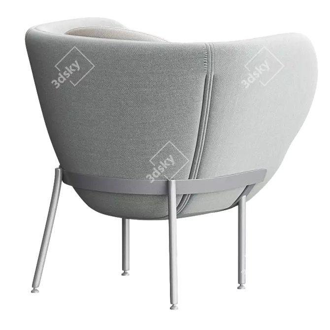 Sleek ARMADA Armchair: 2017 Design 3D model image 4