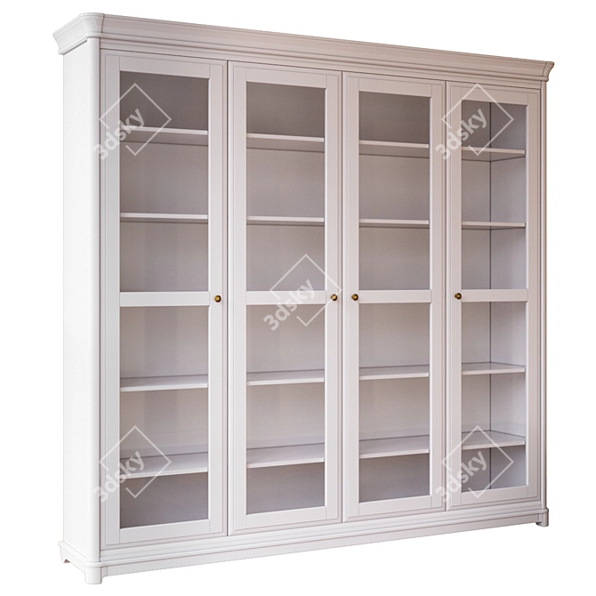 RIVIERA Collection 4-Shelf Bookcase: Elegant and Sturdy 3D model image 2