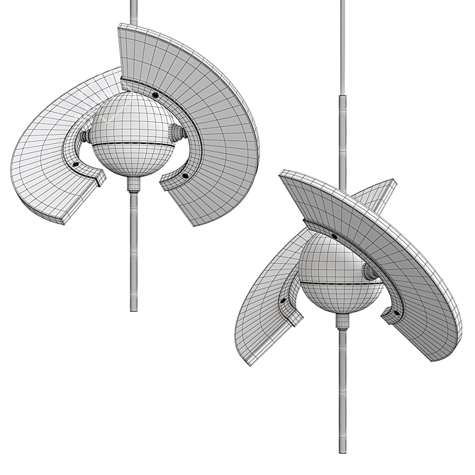 Sleek Fly Design Lamp 3D model image 2