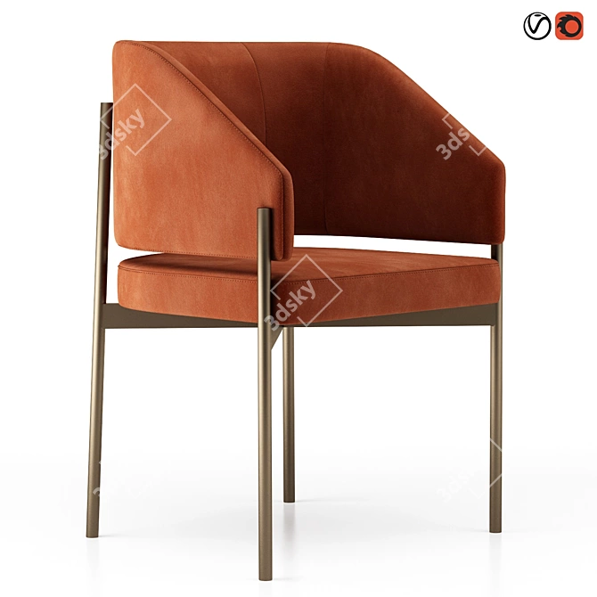 Modern Hermes Chair: Stylish and Comfortable 3D model image 1