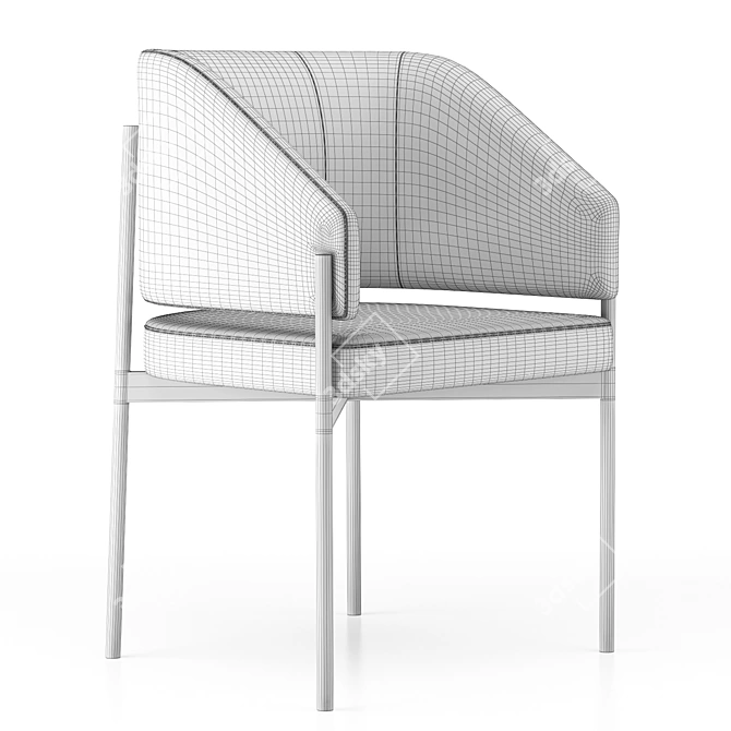 Modern Hermes Chair: Stylish and Comfortable 3D model image 6