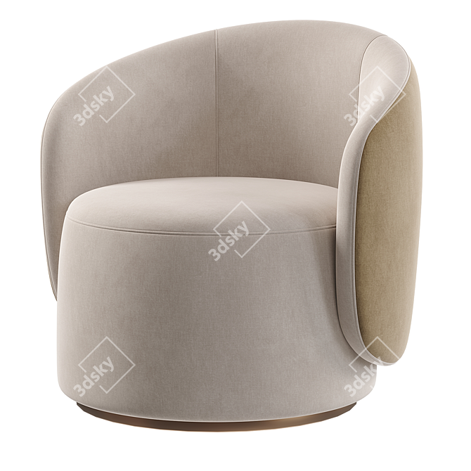 Luxurious Fendi Annabelle Armchair 3D model image 4