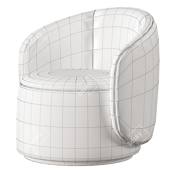 Luxurious Fendi Annabelle Armchair 3D model image 6